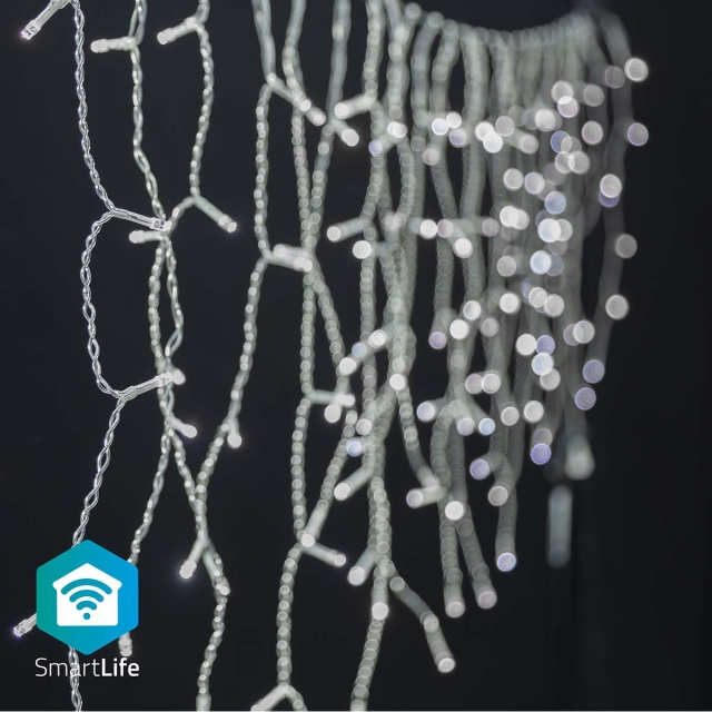 Nedis SmartLife Jouluvalot | Jääpuikko | Wi-Fi | Kylmä Valkoinen | 400 LED