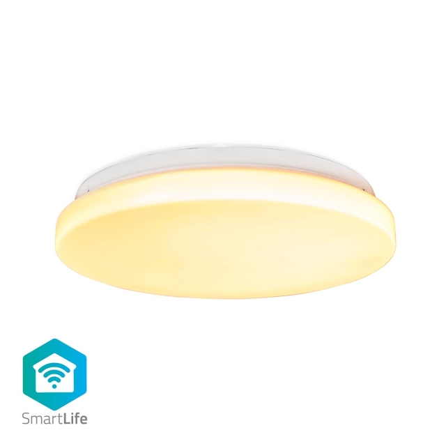 Nedis SmartLife Kattovalo | Wi-Fi | Lämpimästä kylmään valkoiseen / RGB | Pyöreä | Halkaisija: 260 mm | 1820 lm | 3000 - 6500 K | IP20 | Energialuokka: F | Android™ / IOS