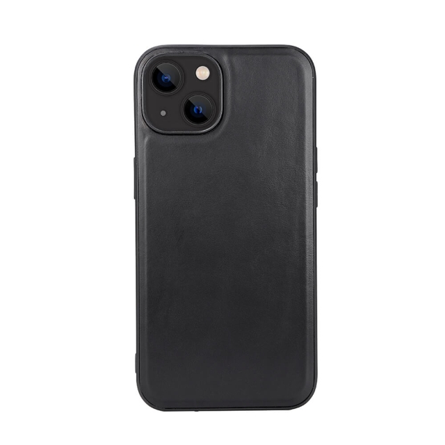 Buffalo Backcover Leather MagSeries iPhone 13 / 14 Black