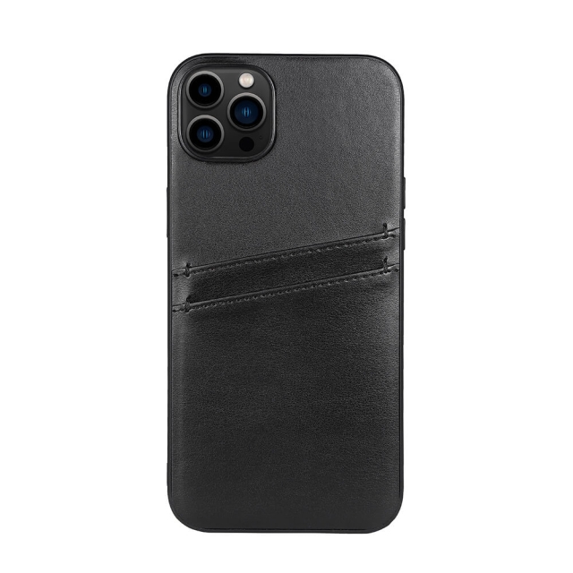 Buffalo Back cover PU 2 card iPhone 14 Plus 6,7" Black