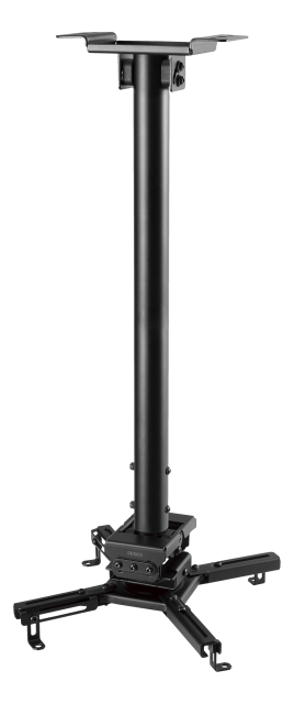 DELTACO OFFICE projektorin kattoteline, 605mm-905mm, 35kg, musta