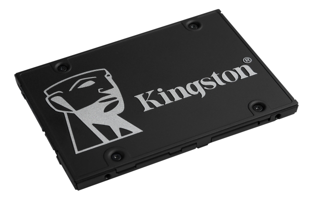 Kingston KC600 SSD-levy, SATA, 256GB, 2,5", 3D TLC NAND, musta