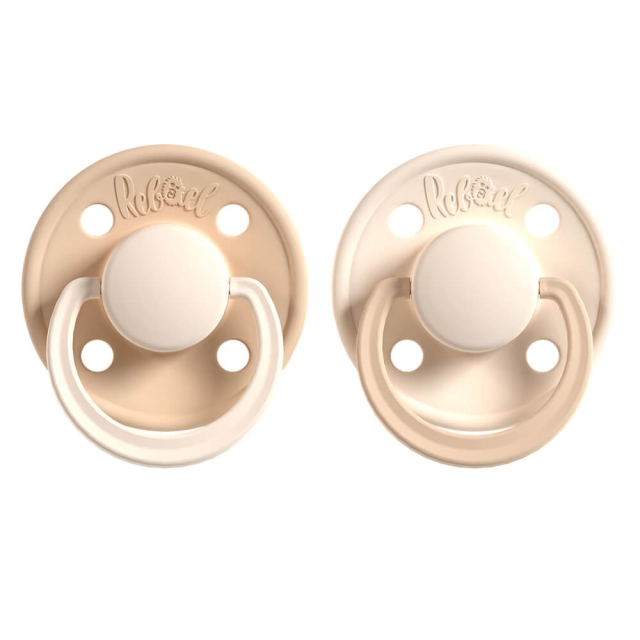 REBAEL Pacifier 2-Pack Size 2 Dusty Pearly Mouse / Frosty Pearly Lion
