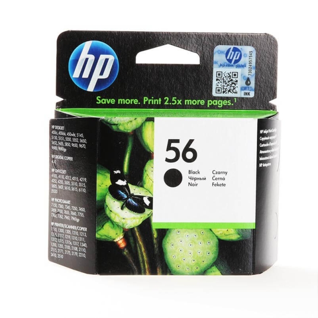 HP Musteet C6656AE 56 Musta