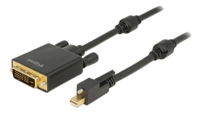 Delock Cable mini Displayport 1.2 male with screw > DVI male 4K Active