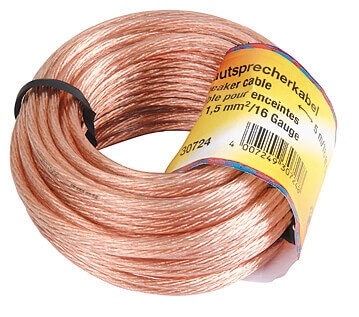 Hama Kaiutinjohto 2x1.5mm2 5m Läpinäkyvä