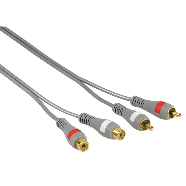 Hama Johto 2xRCA-2xRCA  Jatke 5m Kulta/Musta