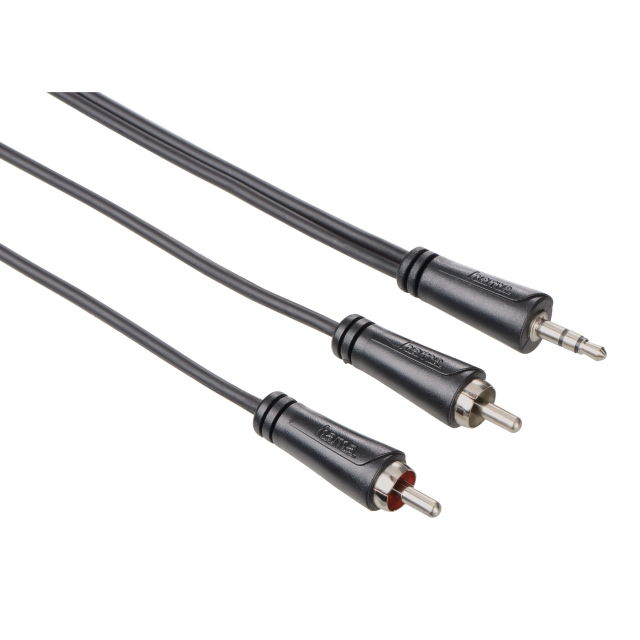 Hama Johto Audio 3.5mm-2xRCA 0.75m Musta