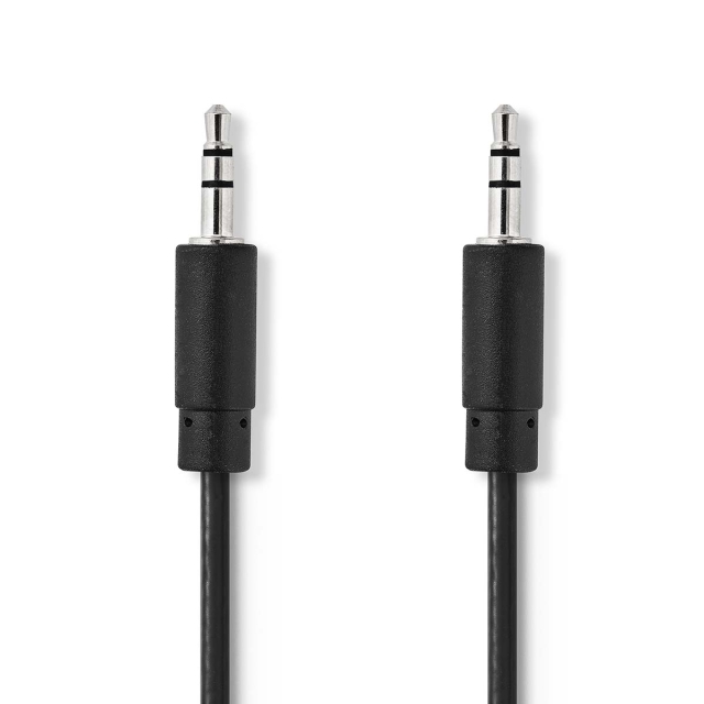 Nedis Stereoäänikaapeli | 3.5 mm uros | 3.5 mm uros | Niklattu | 1.00 m | Pyöreä | Musta | Laatikko