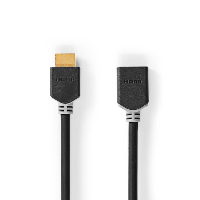 Nedis High Speed HDMI ™ Kaapeli Ethernet | HDMI™ liitin | HDMI™ Ulostulo | 4K@60Hz | ARC | 18 Gbps | 2.00 m | Pyöreä | PVC | Antrasiitti | Laatikko