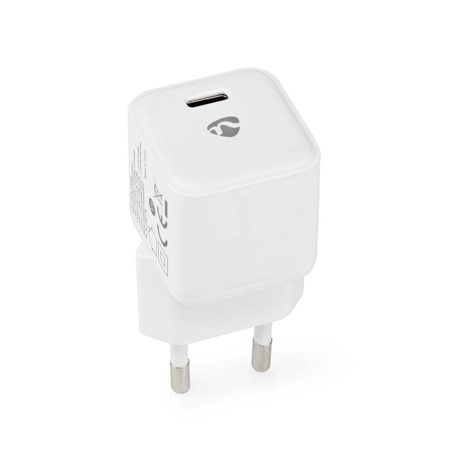 Nedis Seinälaturi | 30 W | PD3.0 30W | Pikalataus-toiminto | 1.5 / 2.0 / 2.5 / 3.0 A | Lähtöliitäntöjen määrä: 1 | USB-C™ | Automaattinen Jännitteen Valinta | Valkoinen