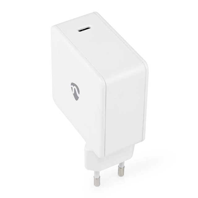 Nedis Seinälaturi | 100 W | GaN | Pikalataus-toiminto | 3.0 / 5.0 A | Lähtöliitäntöjen määrä: 1 | USB-C™ | Automaattinen Jännitteen Valinta | Valkoinen