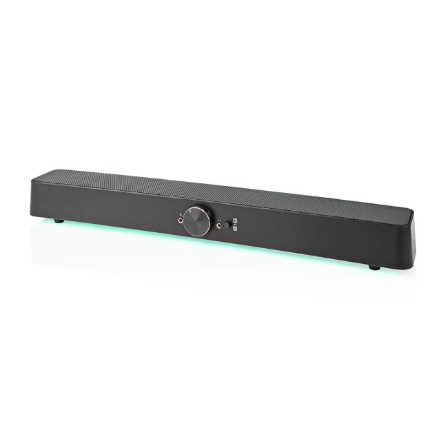 Nedis Pelikaiutin | Kaiutinkanavat: 2.0 | USB Virta | 3.5 mm uros | 30 W | LED | Äänenvoimakkuuden Säätö | Audio- / video- / datayhteyksien ulostulo: 1x 3.5 mm