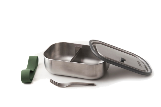 Lunchbox B+B Large Stainless 1000 ml Oliv