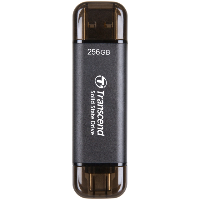 Transcend Kannettava SSD-levy ESD310C USB-C 256 GB (R1050/W950) Musta