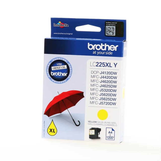 Brother Musteet LC225XLY LC-225XL Keltainen