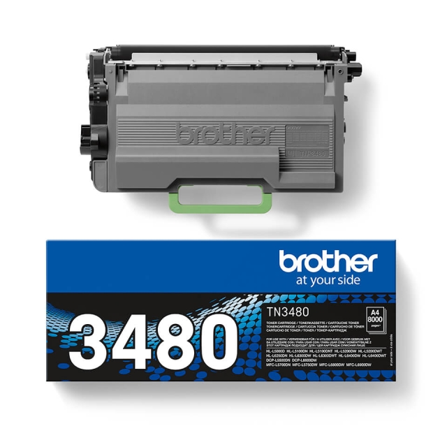 Brother Toner TN3480 TN-3480 Musta