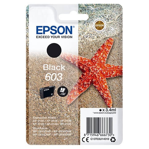 EPSON Musteet C13T03U14010 603 Musta Starfish