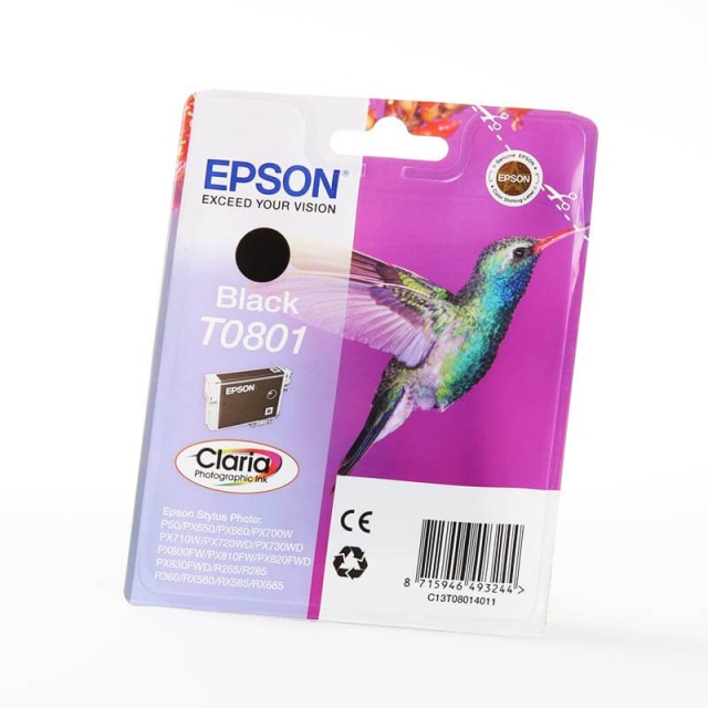 Epson Bläck C13T08014011 T0801 Svart, Kolibri, Kolibri