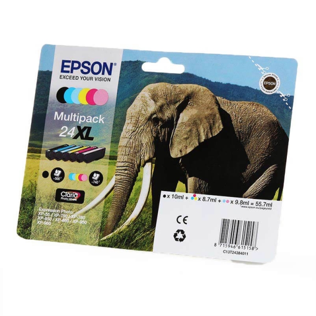 EPSON Musteet C13T24384011 24XL Multipack Elephant