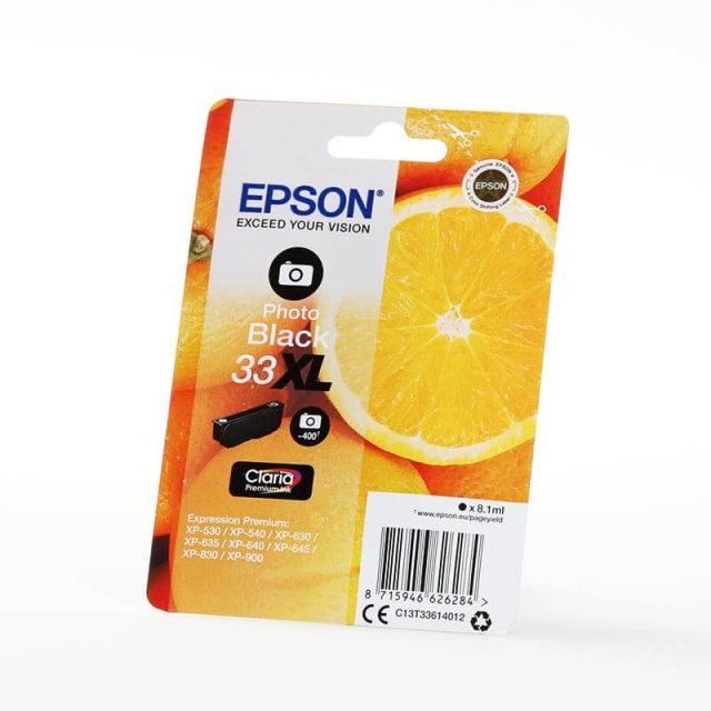 EPSON Musteet C13T33614012 33XL Photo Musta Oranges