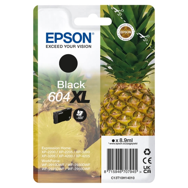 EPSON Ink C13T10H14010 604XL Black Pineapple