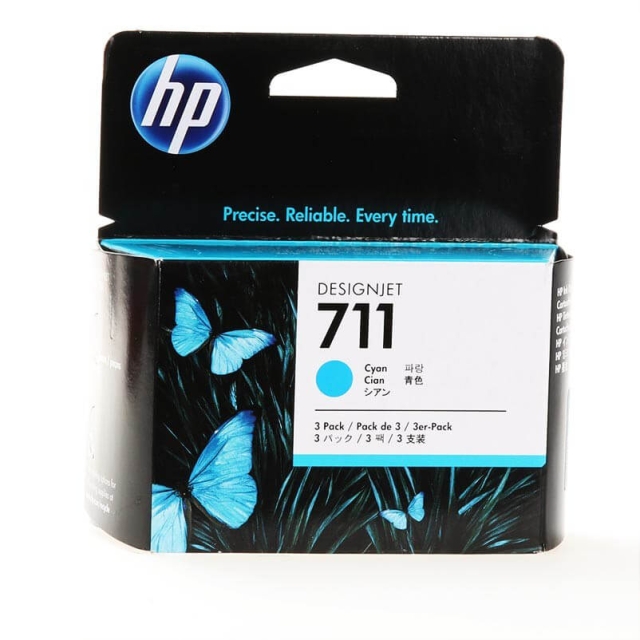 HP Musteet CZ134A 711 Cyan 3-pack
