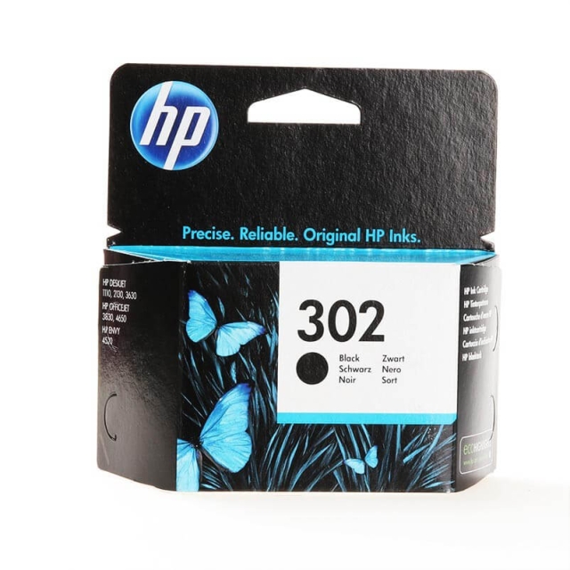 HP Musteet F6U66AE 302 Musta