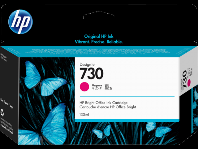 HP Musteet P2V63A 730 Magenta 130ml