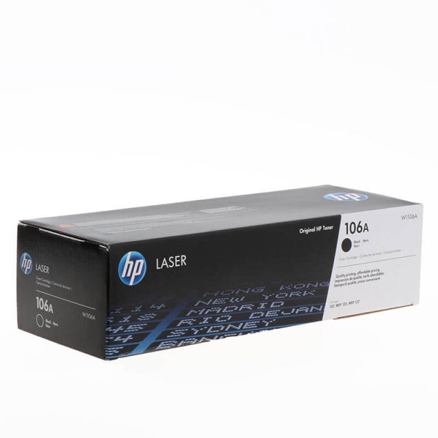 HP Toner W1106A 106A Musta