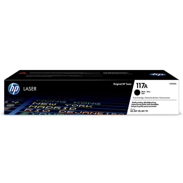 HP Toner W2070A 117A Musta