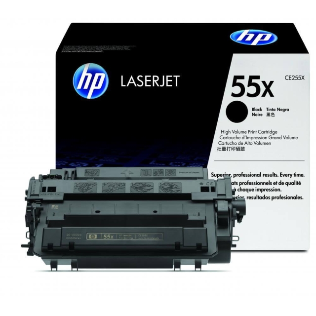 HP Toner CE255X 55X Musta