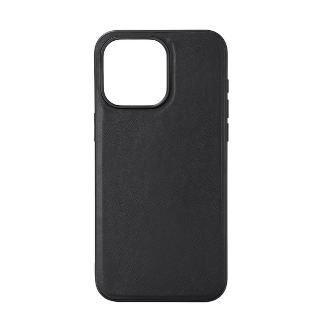Buffalo Backcover Leather MagSeries iPhone 15 Pro Max Black