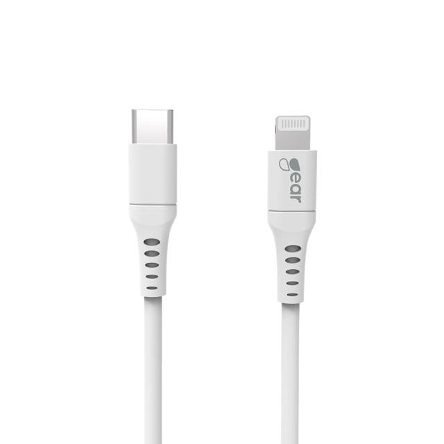 Gear Latausjohto USB-C till Lightning 1m Valkoinen MFI C94