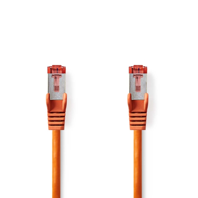 Nedis CAT6 Verkkokaapeli | RJ45 uros | RJ45 uros | S/FTP | 0.50 m | Pyöreä | LSZH | Oranssi | Label