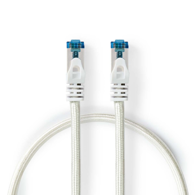 Nedis CAT6a verkkokaapeli | S/FTP | RJ45 uros | RJ45 uros | 1.00 m | Snagless | Pyöreä | Punottu / PVC | Hopea | Laatikko kannella ja ikkunalla