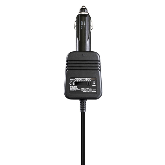 Hama Power Supply Unit for Cars 1000mA 12W Max 12V Stab