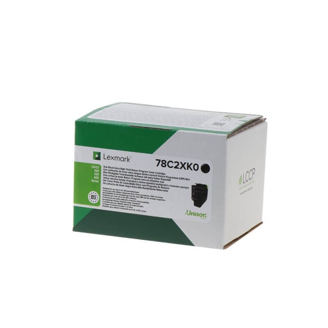 Lexmark Toner 78C2XK0 Musta Extra High Yield, Return