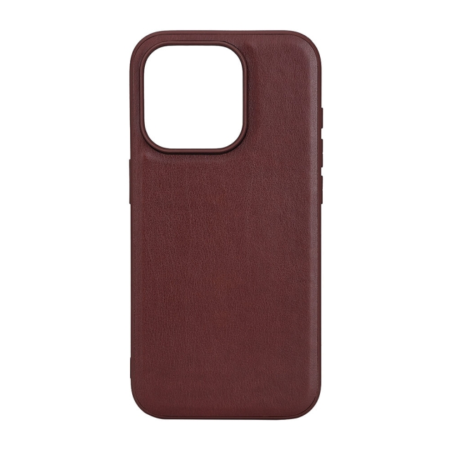 Buffalo Back cover PU MagSeries iPhone 15 Pro Brown