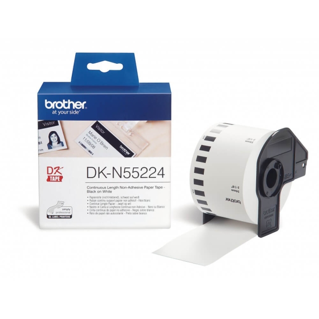 Brother Tape DK-N55224 54mm Svart på Vit