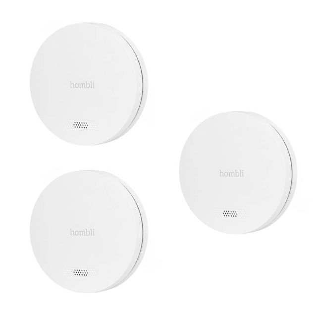 HOMBLI Smart Smoke Detector White Promo 3-Pack