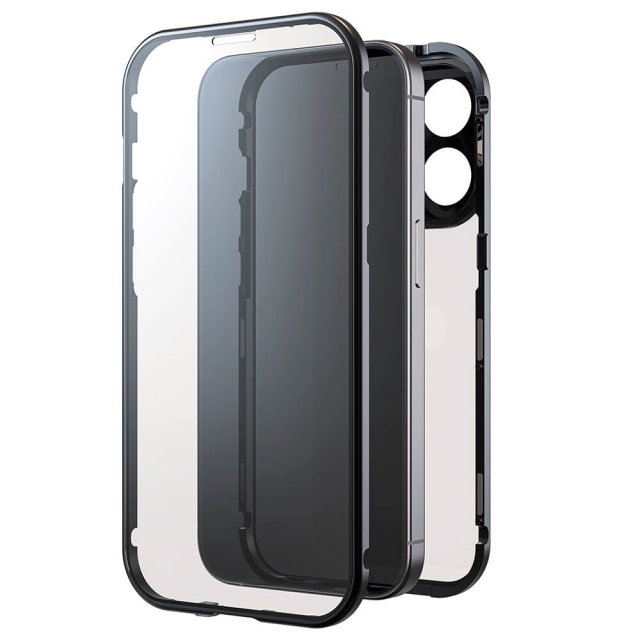 BLACK ROCK 360° Glass Cover iPhone 15 Pro Transp/Black