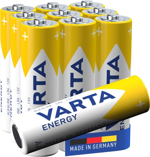 Varta LR6/AA (Mignon) (4106) batteri, 10 st. i box alkaliskt manganbatteri, 1,5 V