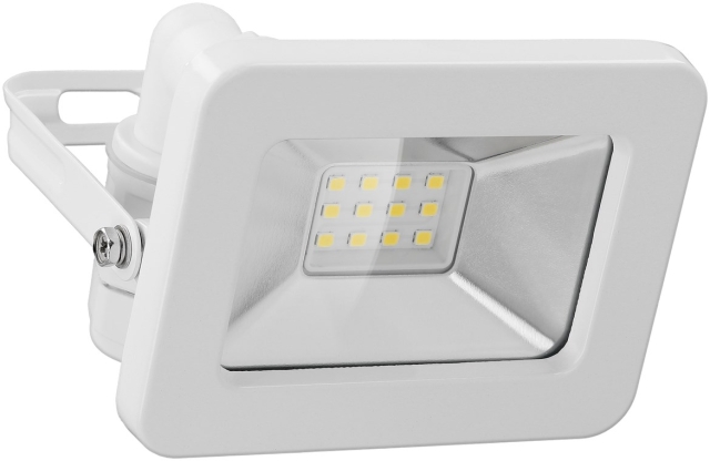 Goobay LED-strålkastare för utomhusbruk, 10 W med 850 lm, neutralt vitt ljus (4000 K) och M16 kabelgenomföring, lämplig för utomhusbruk (IP65)