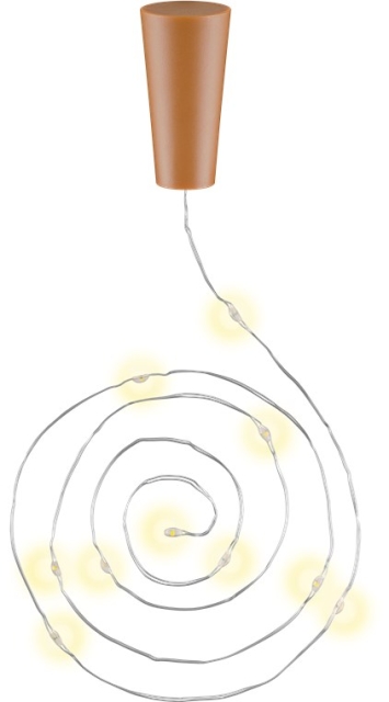 Goobay 3x 10 LED-flasklampor, inkl. timer atmosfärisk ljusdekoration för glasflaskor