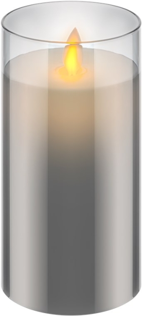 Goobay LED äkta vaxljus i glas, 7,5 x 15 cm underbar och säker belysningslösning för många områden som hus och loggier, kontor eller skolor