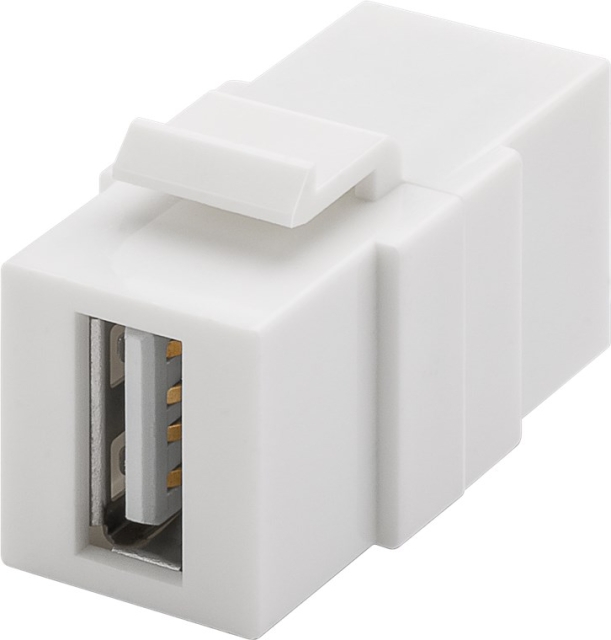 Goobay Keystone-modul, USB 17,2 mm bredd, 2 st. USB 2.0-uttag (typ A)