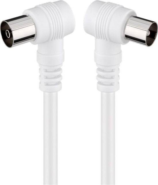 Goobay Vinklad antennkabel ( koaxial-plugg 90° > koaxial-uttag 90°