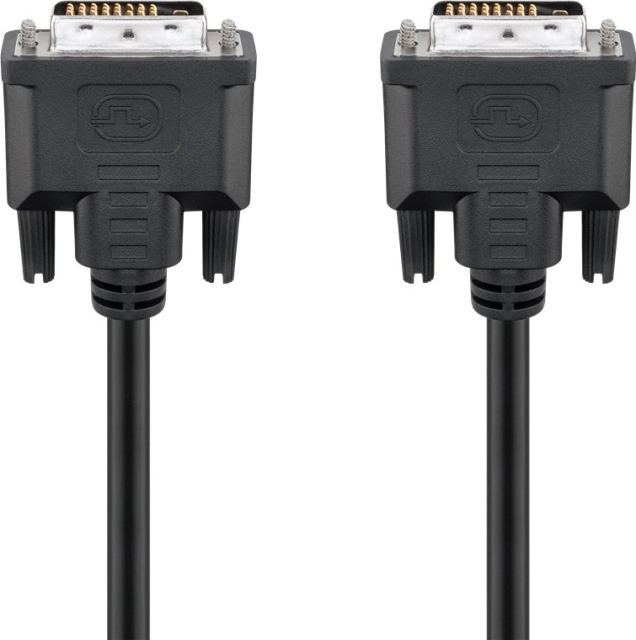 Goobay DVI-D Full HD-kabel Dual Link, Nickel DVI-D-kontakt Dual Link (24 + 1 pin) > DVI-D-kontakt Dual Link (24 + 1 pin)
