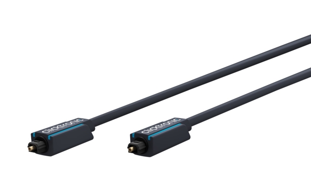 ClickTronic Toslink-kabel Premiumkabel | 1x Toslink-kontakt  1x Toslink-kontakt | 0,5 m | Polymerfiberoptisk kabel